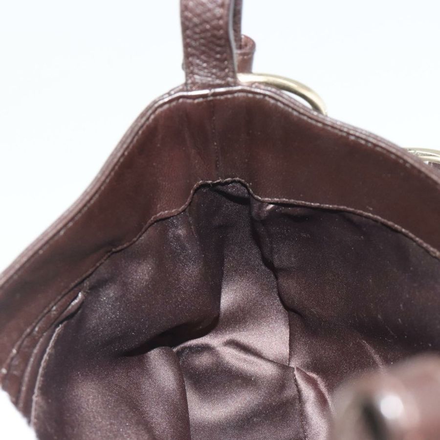 【日本直送】SAINT LAURENT 鏈條單肩包 皮革 棕色 金色色調 138957 Auth yk20663SAM-19