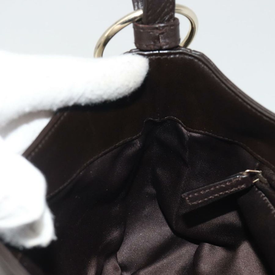 【日本直送】SAINT LAURENT 鏈條單肩包 皮革 棕色 金色色調 138957 Auth yk20663SAM-20