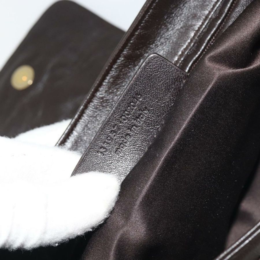 【日本直送】SAINT LAURENT 鏈條單肩包 皮革 棕色 金色色調 138957 Auth yk20663SAM-23