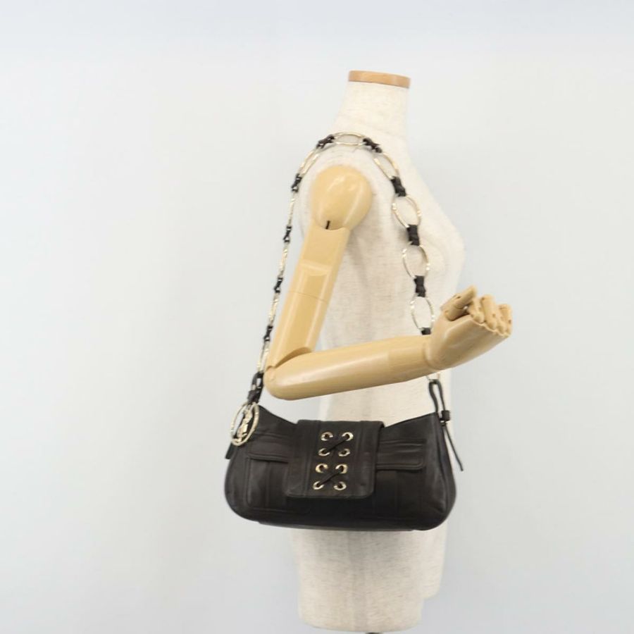 【日本直送】SAINT LAURENT 鏈條單肩包 皮革 棕色 金色色調 138957 Auth yk20663SAM-24