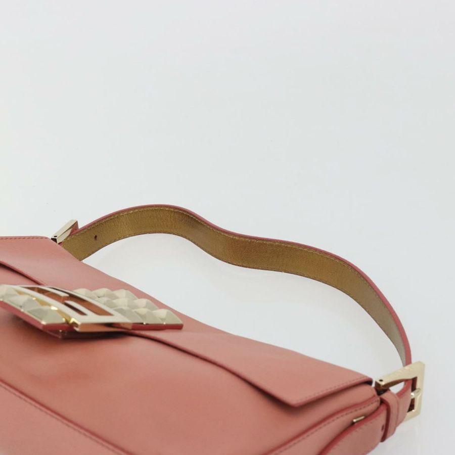 【日本直送】FENDI 鉚釘 Mamma Baguette 單肩包 皮革 粉紅色 金色色調 正品 yk20664SAM-7