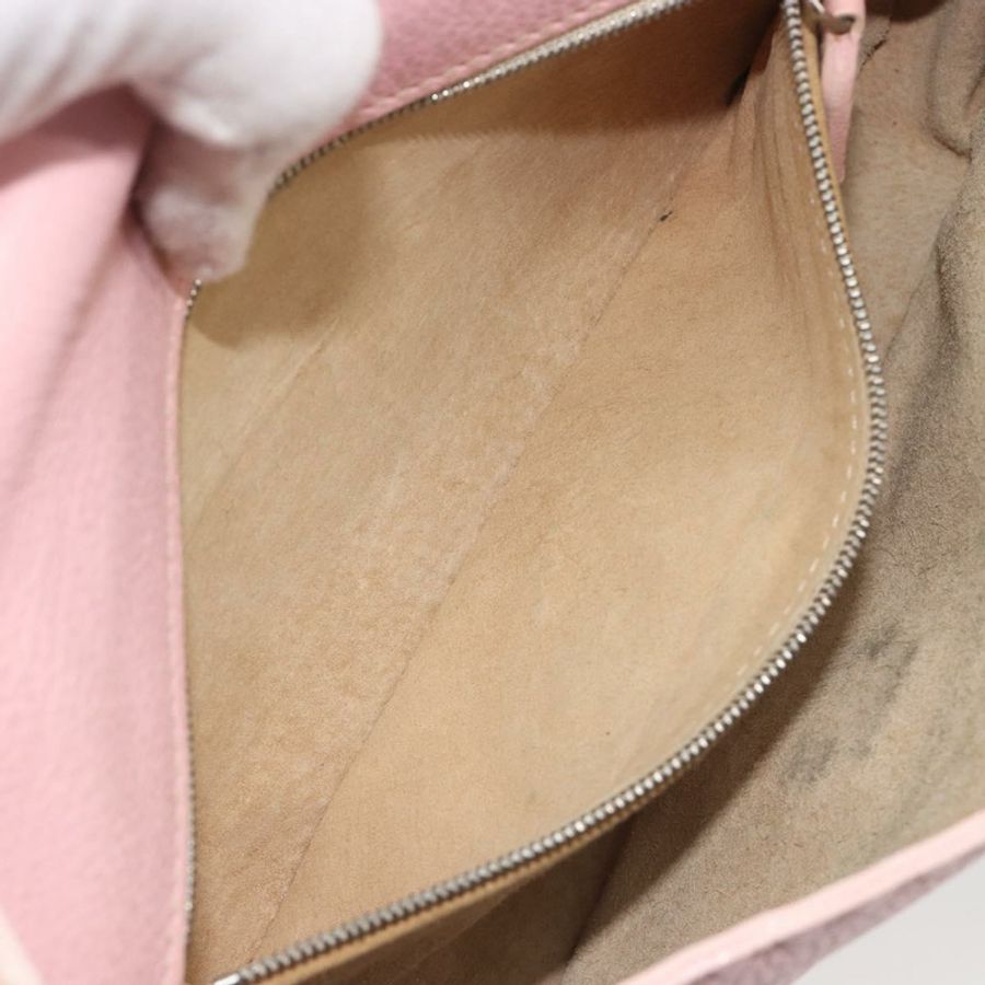 【日本直送】FENDI Celeria Mamma Baguette 單肩包 皮革 粉紅色 銀色 正品 yk20675M-23