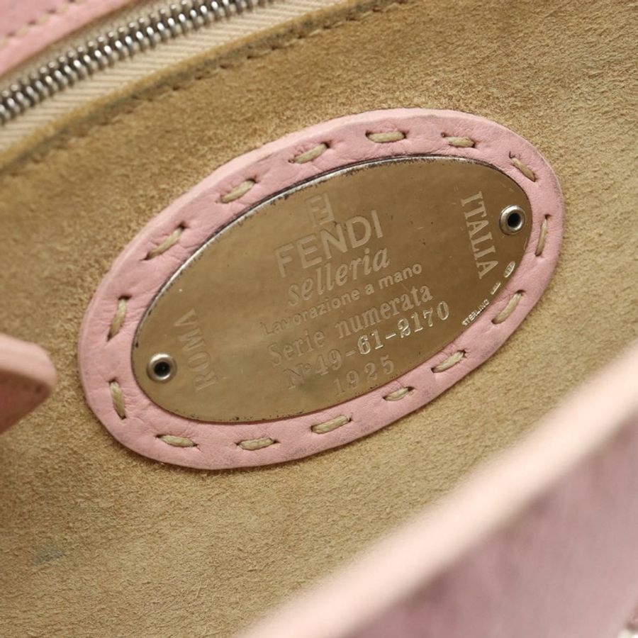 【日本直送】FENDI Celeria Mamma Baguette 單肩包 皮革 粉紅色 銀色 正品 yk20675M-24