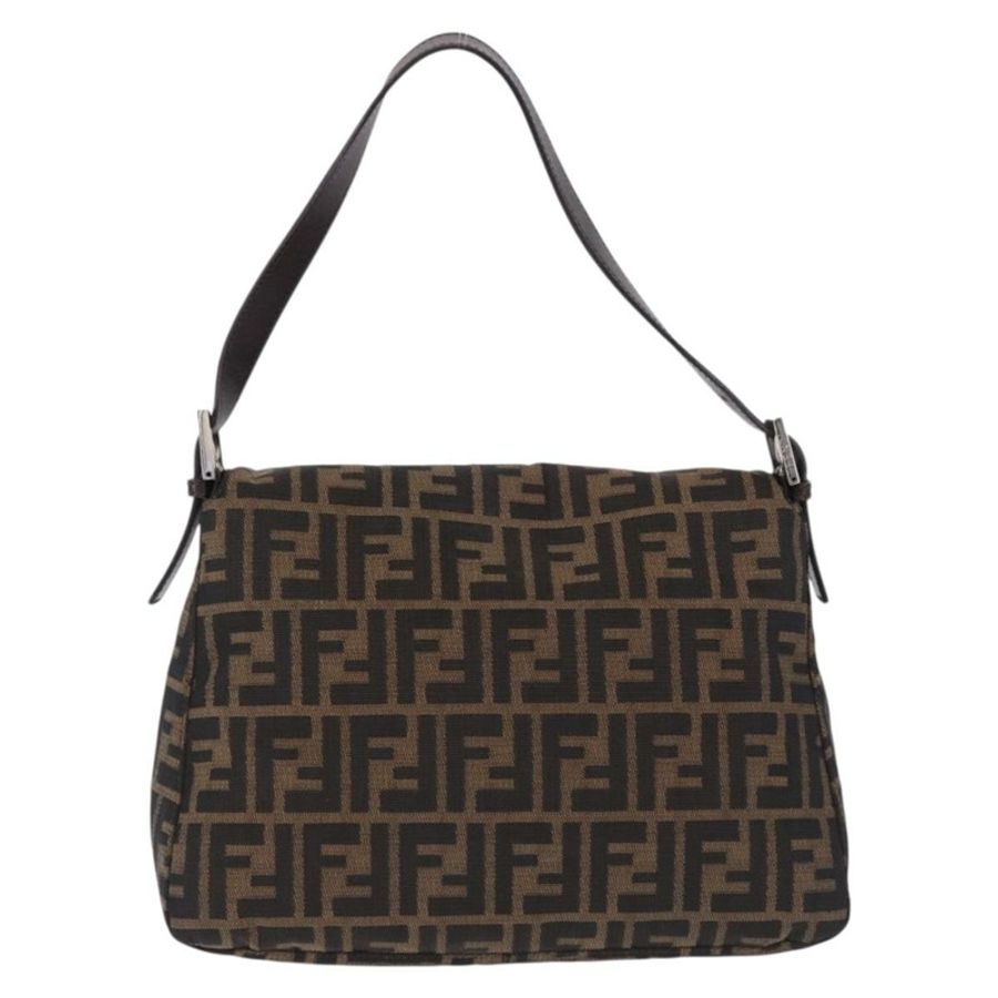 【日本直送】FENDI Zucca帆布Mamma Baguette單肩包 棕色銀色 正品 yk20680SAM-2