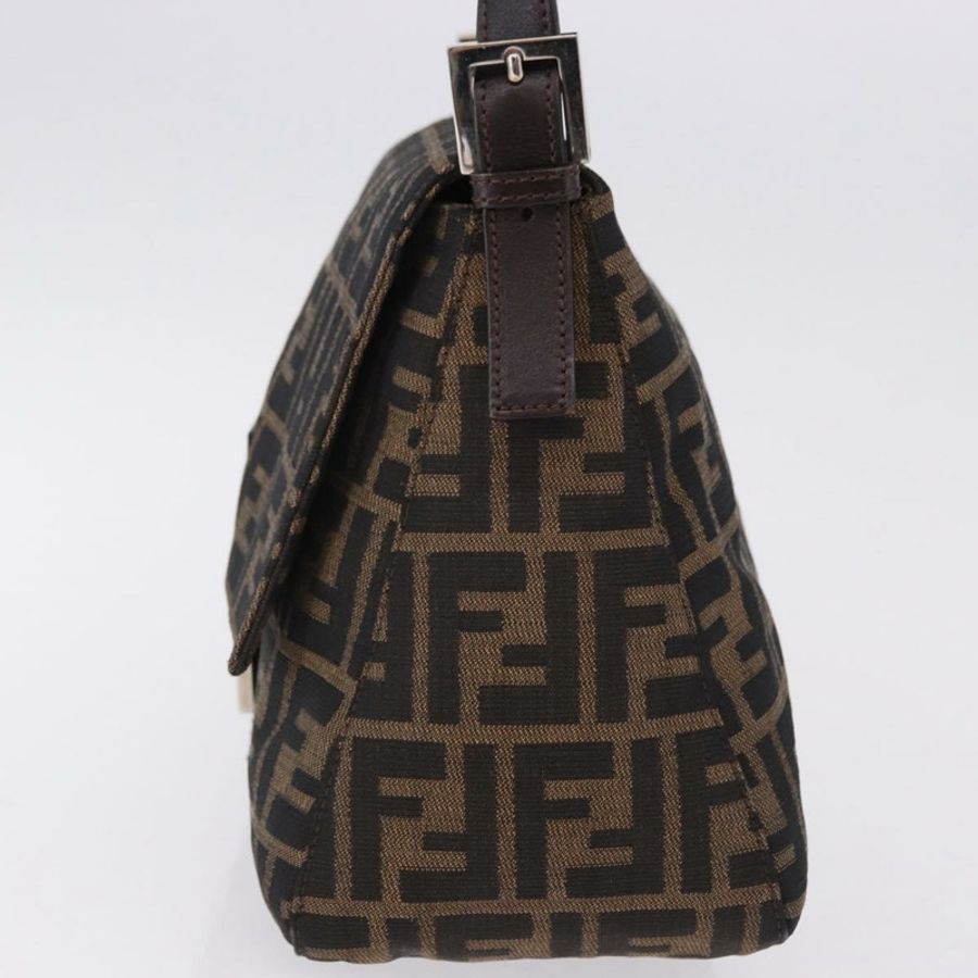 【日本直送】FENDI Zucca帆布Mamma Baguette單肩包 棕色銀色 正品 yk20680SAM-3