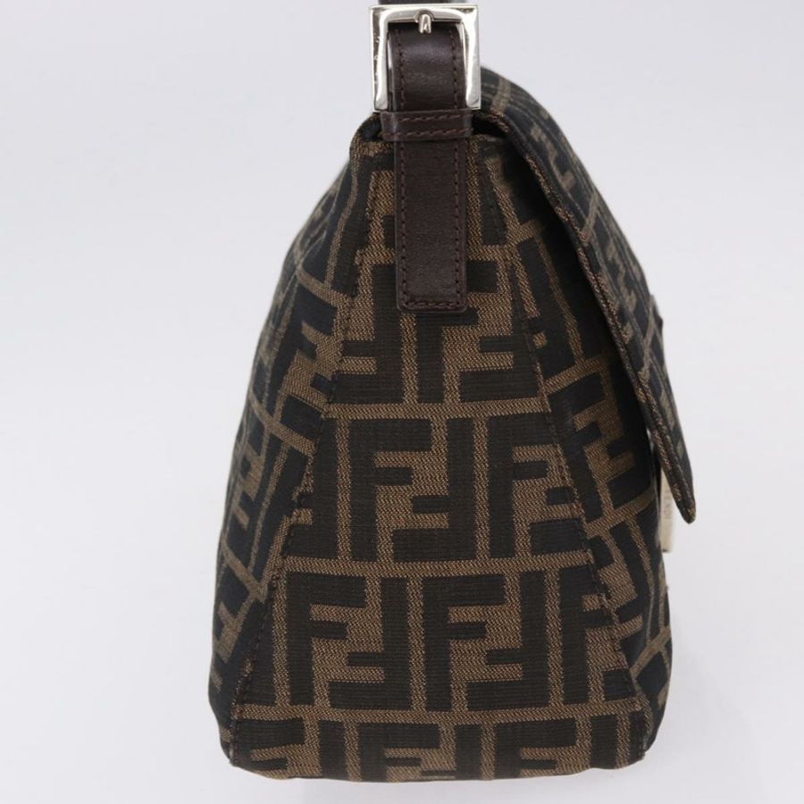 【日本直送】FENDI Zucca帆布Mamma Baguette單肩包 棕色銀色 正品 yk20680SAM-4