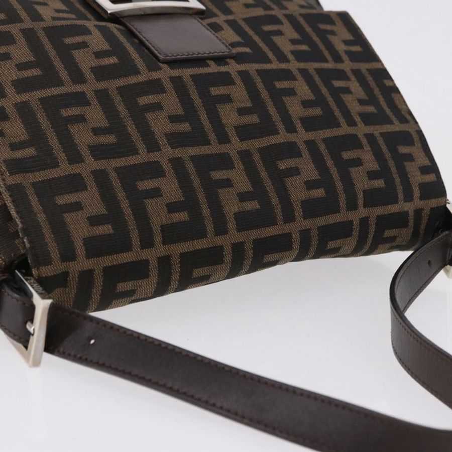 【日本直送】FENDI Zucca帆布Mamma Baguette單肩包 棕色銀色 正品 yk20680SAM-5