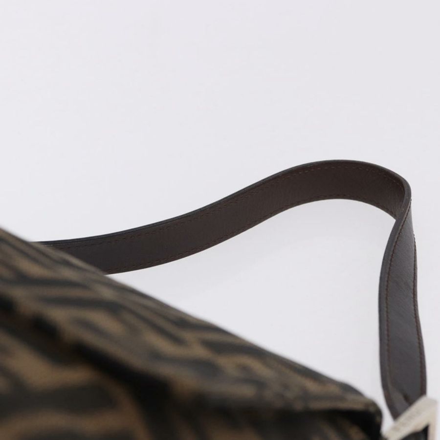 【日本直送】FENDI Zucca帆布Mamma Baguette單肩包 棕色銀色 正品 yk20680SAM-7