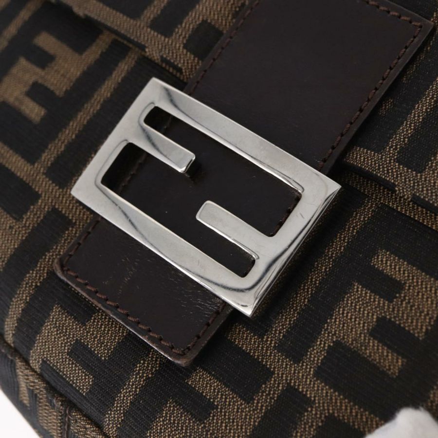 【日本直送】FENDI Zucca帆布Mamma Baguette單肩包 棕色銀色 正品 yk20680SAM-14