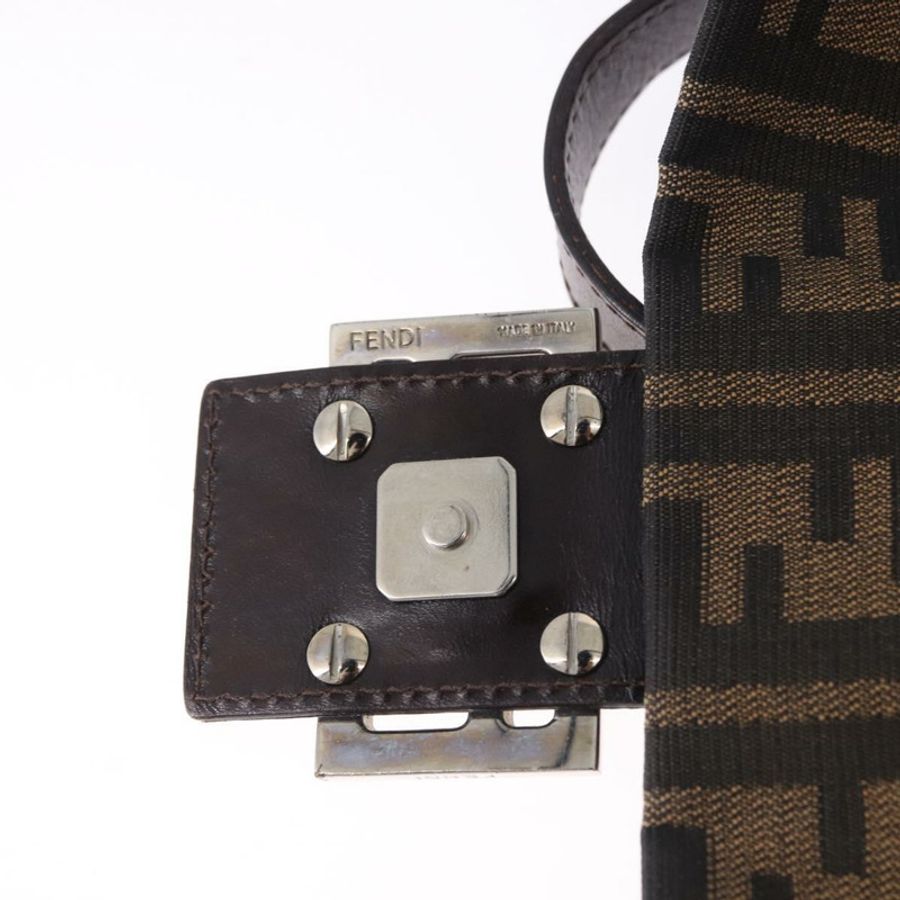 【日本直送】FENDI Zucca帆布Mamma Baguette單肩包 棕色銀色 正品 yk20680SAM-15