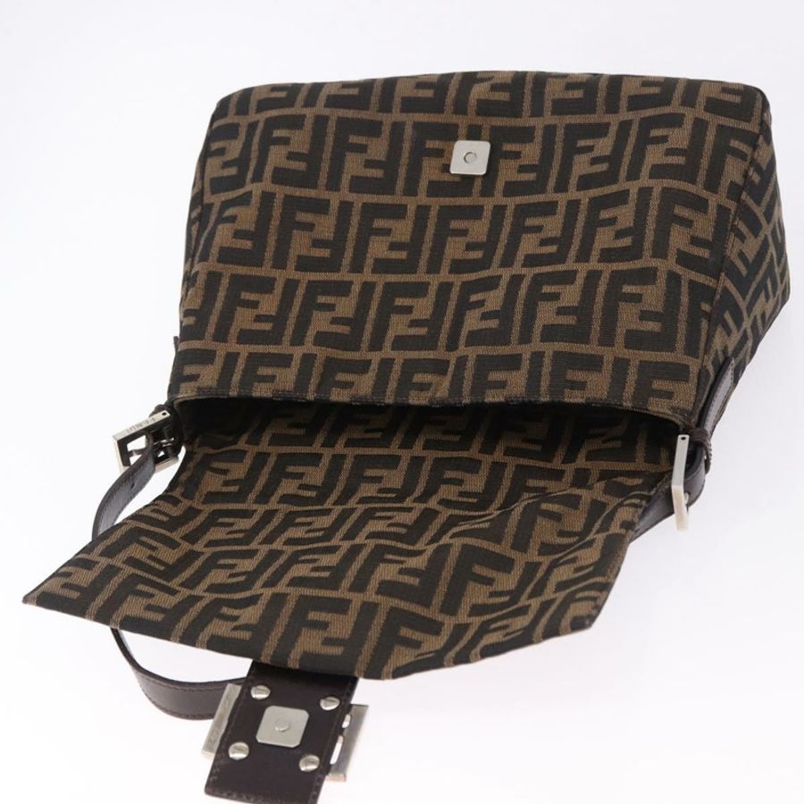 【日本直送】FENDI Zucca帆布Mamma Baguette單肩包 棕色銀色 正品 yk20680SAM-16