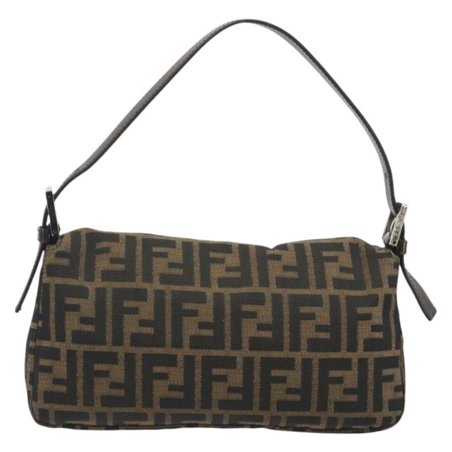 【日本直送】FENDI Zucca帆布Mamma Baguette單肩包 棕色銀色 正品 yk20681SAM-2