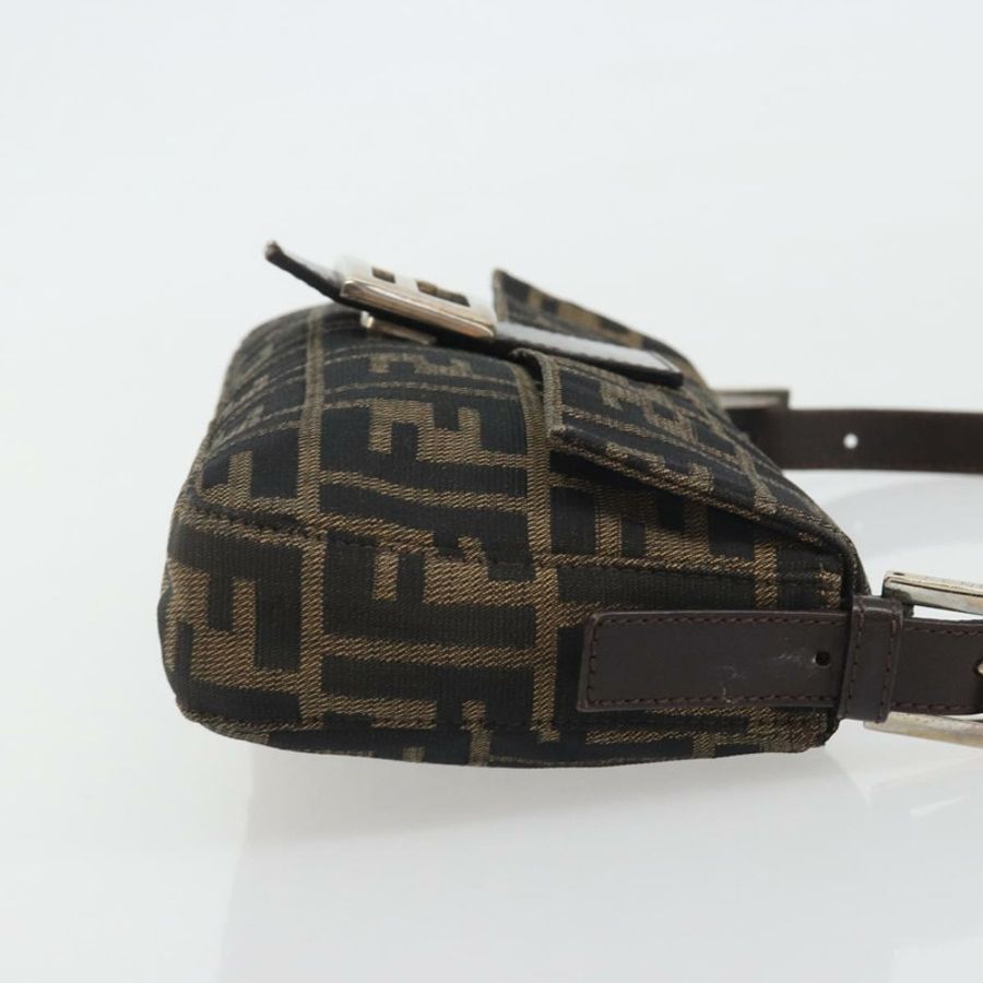 【日本直送】FENDI Zucca帆布Mamma Baguette單肩包 棕色銀色 正品 yk20681SAM-3