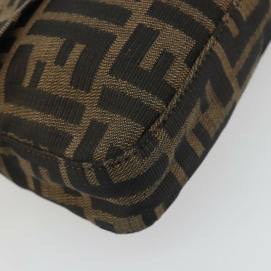 【日本直送】FENDI Zucca帆布Mamma Baguette單肩包 棕色銀色 正品 yk20681SAM-10