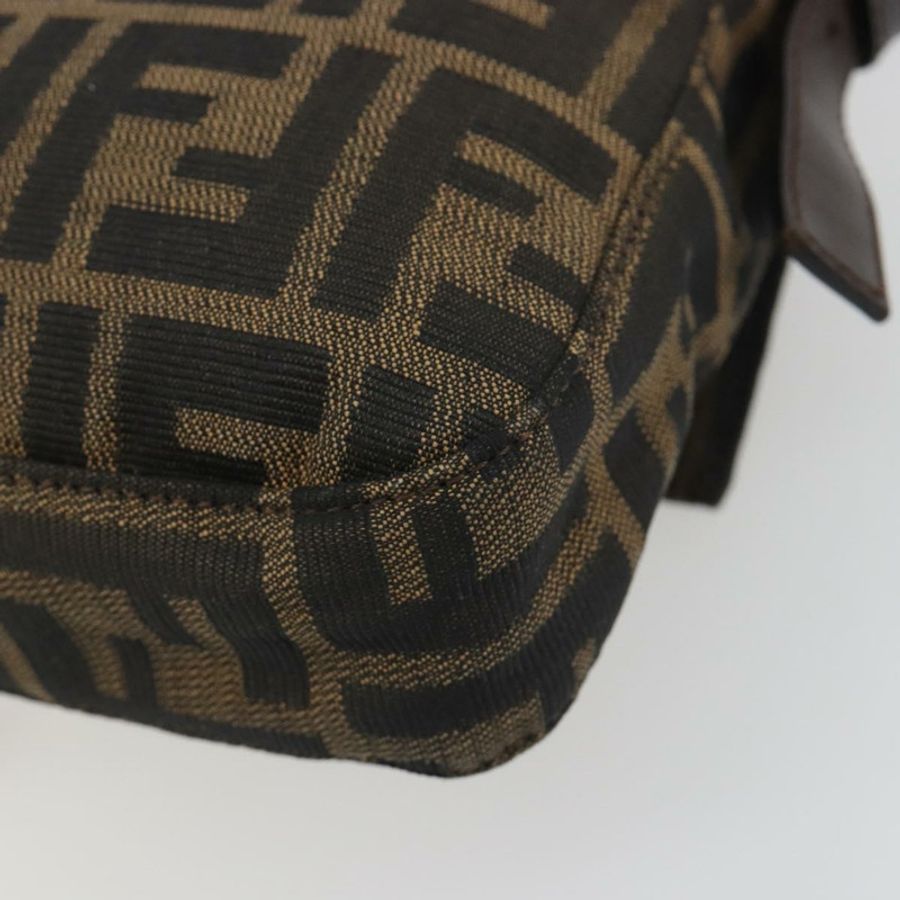 【日本直送】FENDI Zucca帆布Mamma Baguette單肩包 棕色銀色 正品 yk20681SAM-11