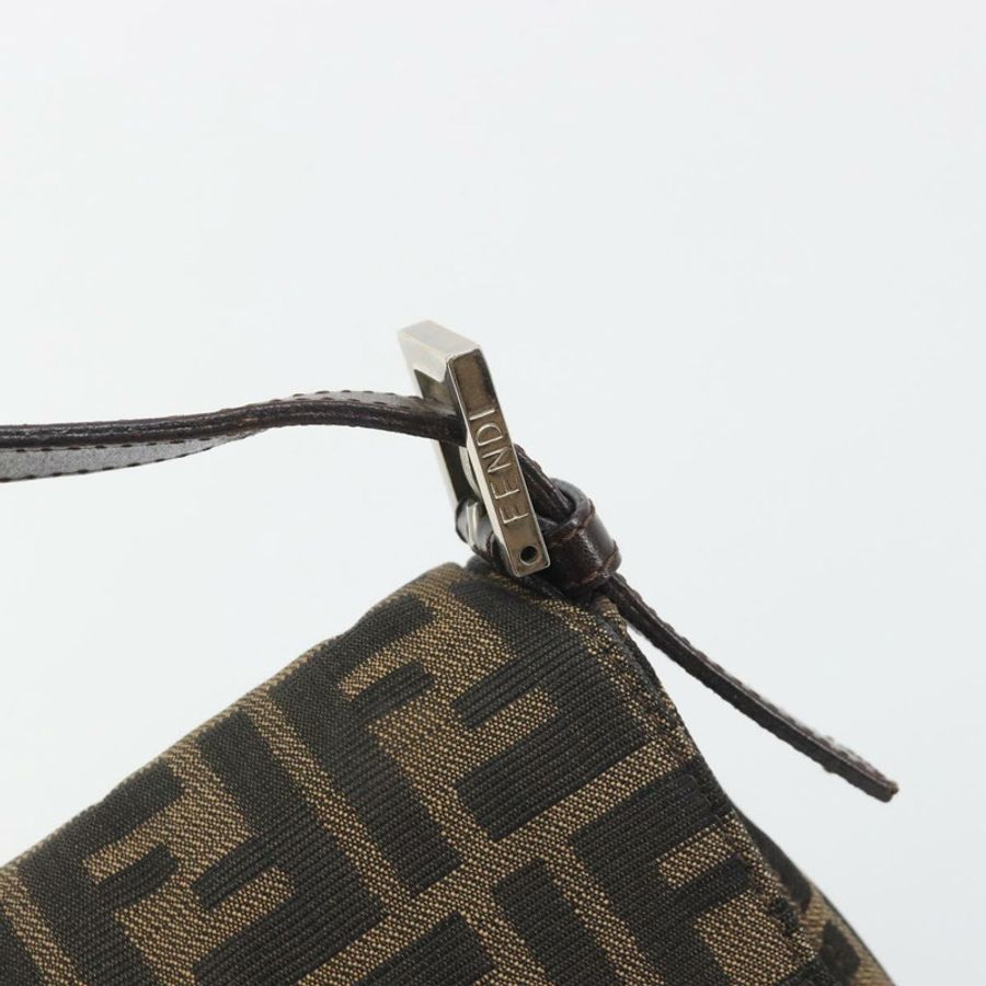 【日本直送】FENDI Zucca帆布Mamma Baguette單肩包 棕色銀色 正品 yk20681SAM-13
