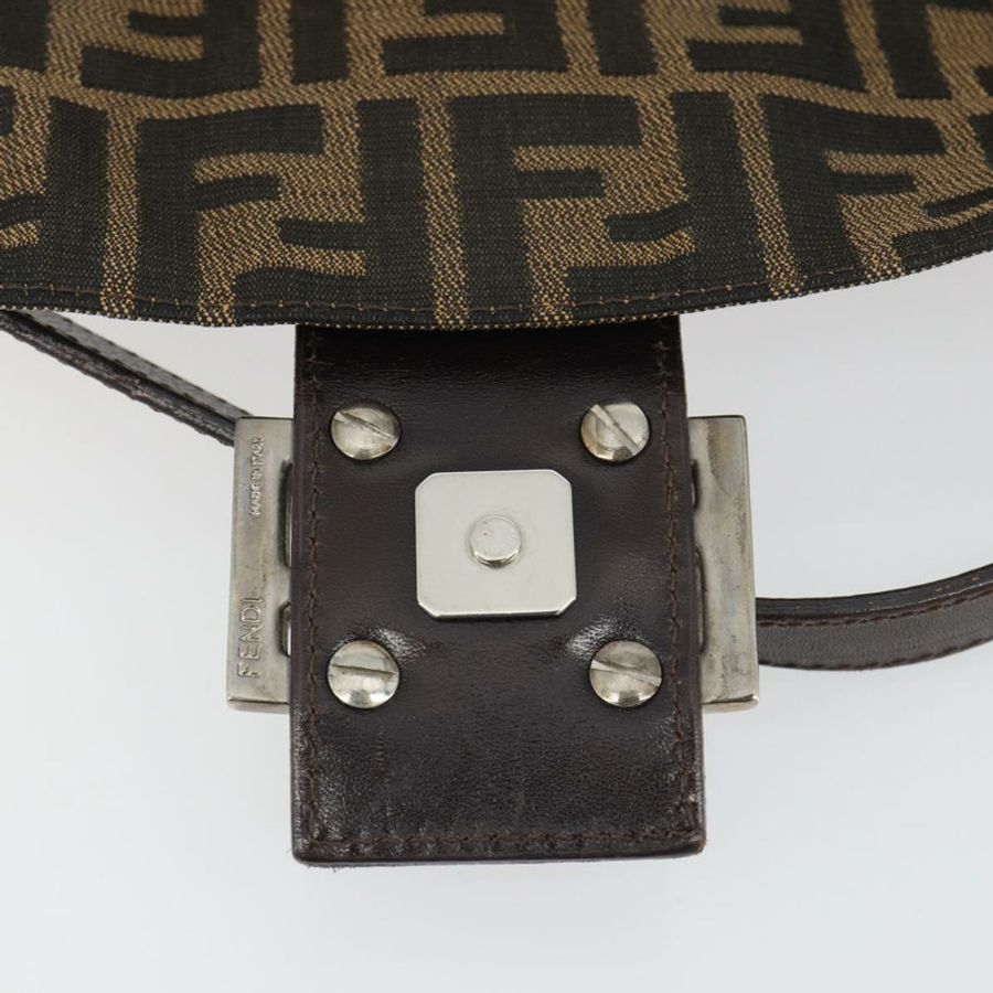 【日本直送】FENDI Zucca帆布Mamma Baguette單肩包 棕色銀色 正品 yk20681SAM-16