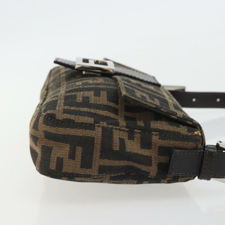 【日本直送】FENDI Zucca帆布Mamma Baguette單肩包 棕色銀色 正品 yk20686SAM-3