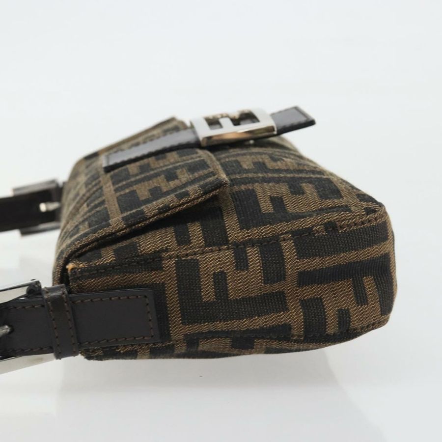 【日本直送】FENDI Zucca帆布Mamma Baguette單肩包 棕色銀色 正品 yk20686SAM-4