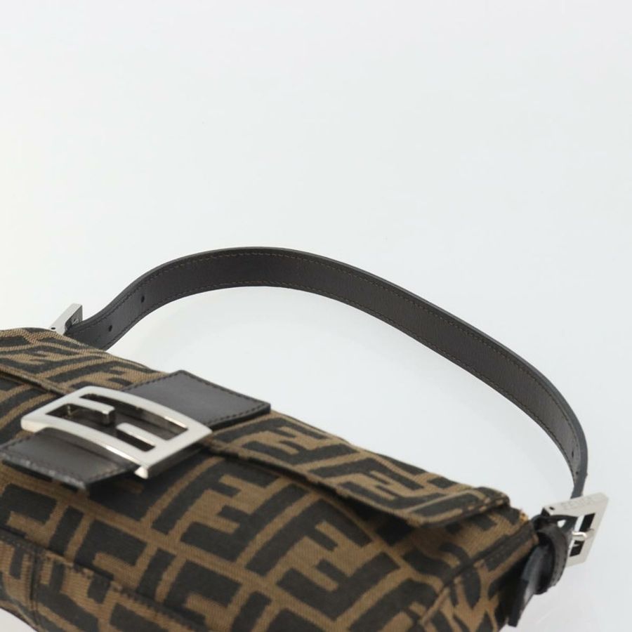 【日本直送】FENDI Zucca帆布Mamma Baguette單肩包 棕色銀色 正品 yk20686SAM-7