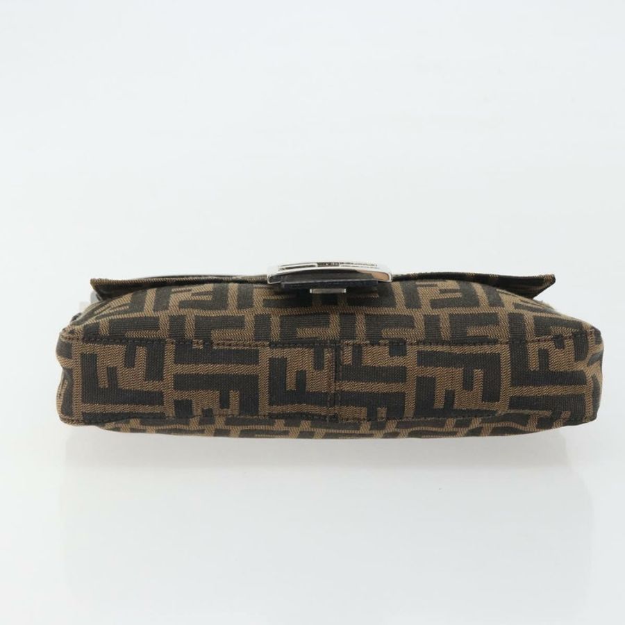 【日本直送】FENDI Zucca帆布Mamma Baguette單肩包 棕色銀色 正品 yk20686SAM-8