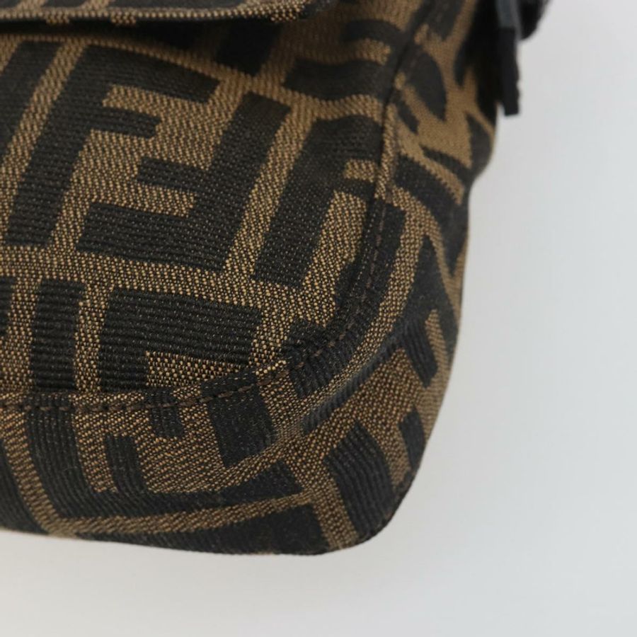 【日本直送】FENDI Zucca帆布Mamma Baguette單肩包 棕色銀色 正品 yk20686SAM-9