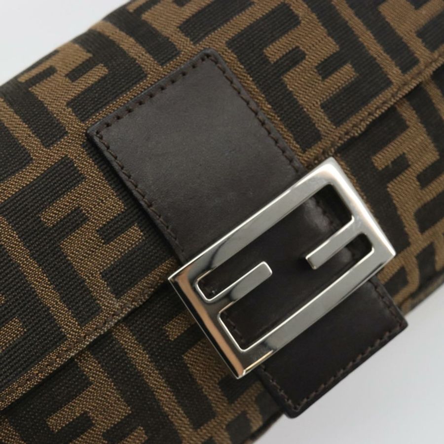【日本直送】FENDI Zucca帆布Mamma Baguette單肩包 棕色銀色 正品 yk20686SAM-14
