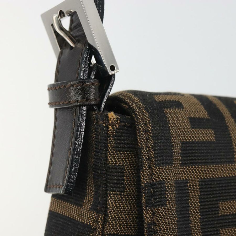 【日本直送】FENDI Zucca帆布Mamma Baguette單肩包 棕色銀色 正品 yk20686SAM-15