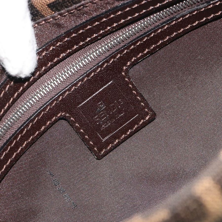 【日本直送】FENDI Zucca帆布Mamma Baguette單肩包 棕色銀色 正品 yk20686SAM-18