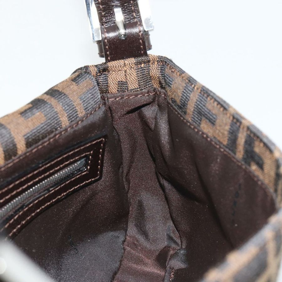 【日本直送】FENDI Zucca帆布Mamma Baguette單肩包 棕色銀色 正品 yk20686SAM-20