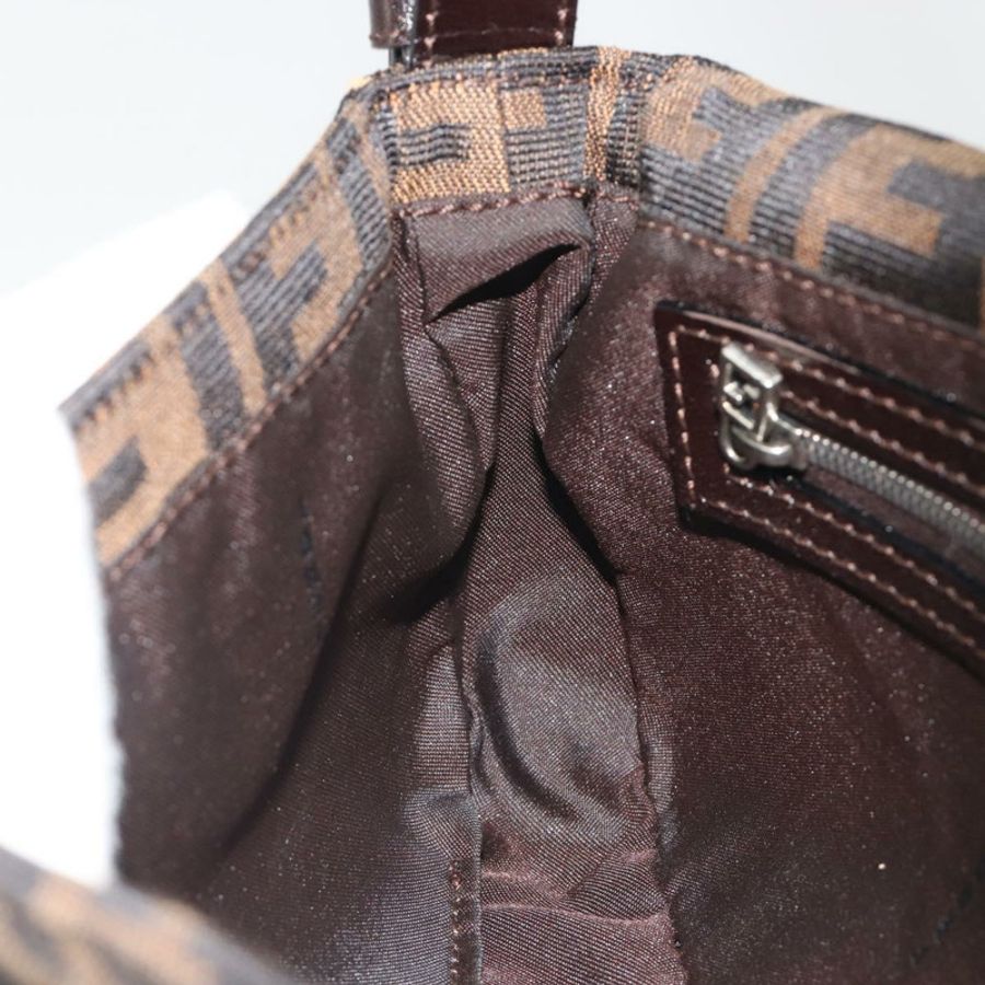 【日本直送】FENDI Zucca帆布Mamma Baguette單肩包 棕色銀色 正品 yk20686SAM-21