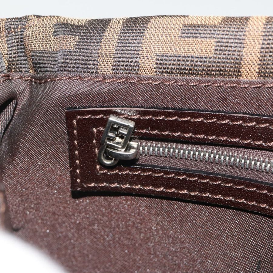 【日本直送】FENDI Zucca帆布Mamma Baguette單肩包 棕色銀色 正品 yk20686SAM-22
