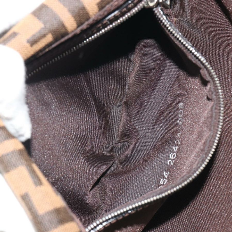 【日本直送】FENDI Zucca帆布Mamma Baguette單肩包 棕色銀色 正品 yk20686SAM-23