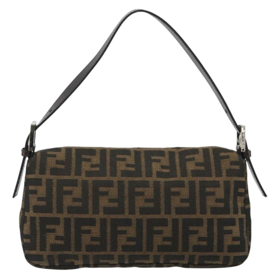 【日本直送】FENDI Zucca帆布Mamma Baguette單肩包 棕色銀色 正品 yk20687SAM-2