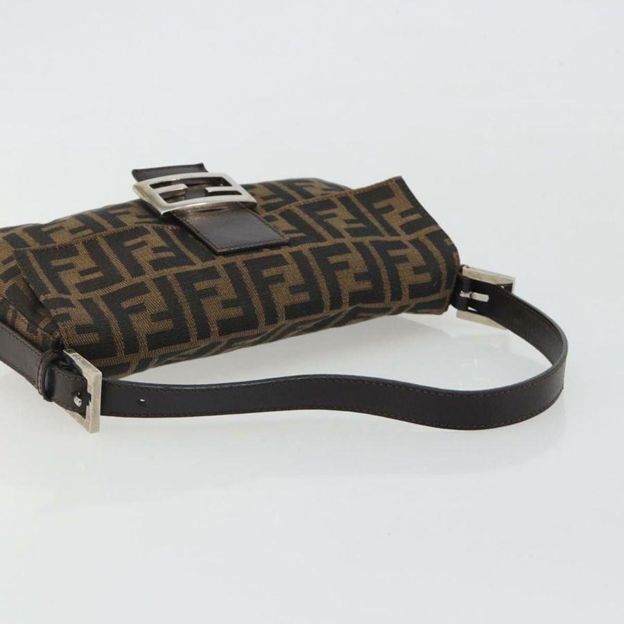 【日本直送】FENDI Zucca帆布Mamma Baguette單肩包 棕色銀色 正品 yk20687SAM-6