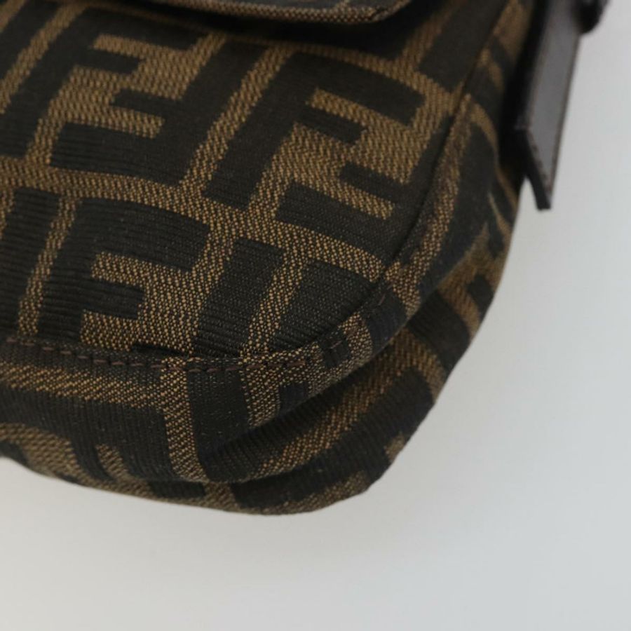 【日本直送】FENDI Zucca帆布Mamma Baguette單肩包 棕色銀色 正品 yk20687SAM-9