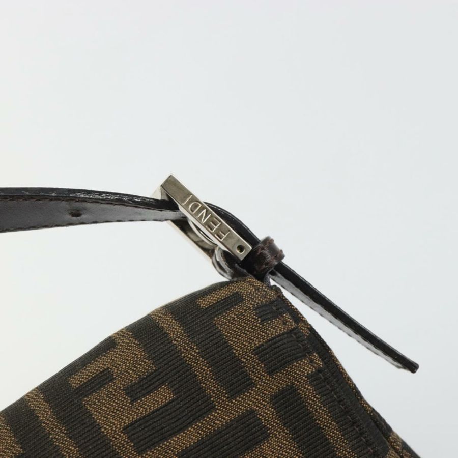 【日本直送】FENDI Zucca帆布Mamma Baguette單肩包 棕色銀色 正品 yk20687SAM-13