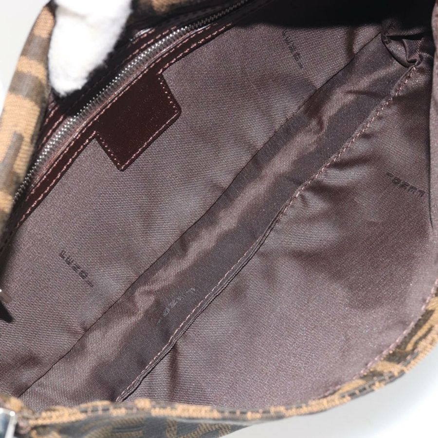 【日本直送】FENDI Zucca帆布Mamma Baguette單肩包 棕色銀色 正品 yk20687SAM-18