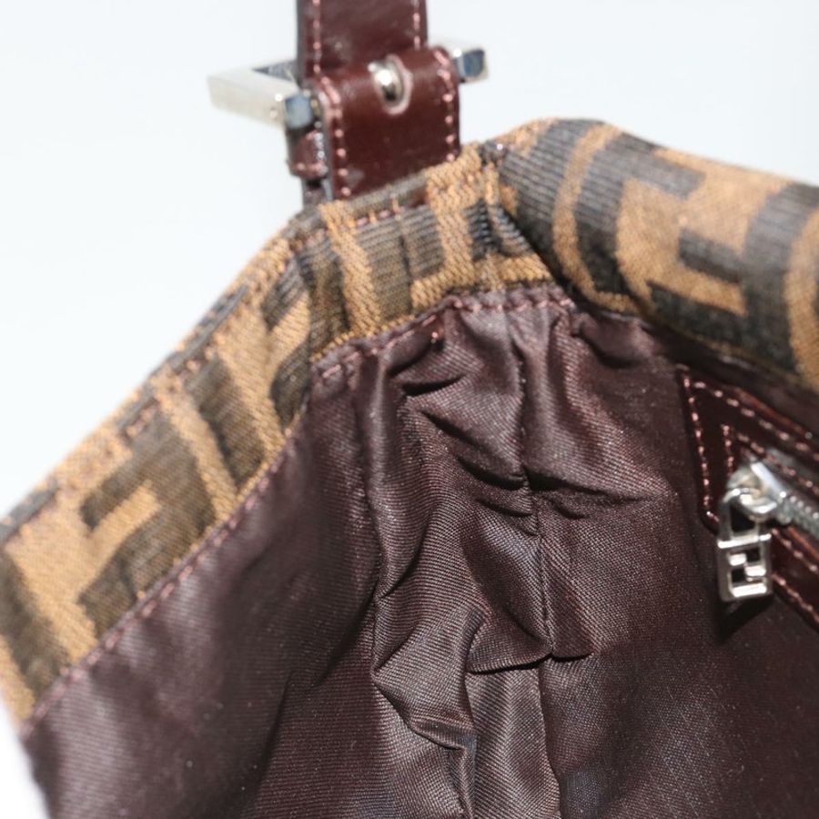 【日本直送】FENDI Zucca帆布Mamma Baguette單肩包 棕色銀色 正品 yk20687SAM-20