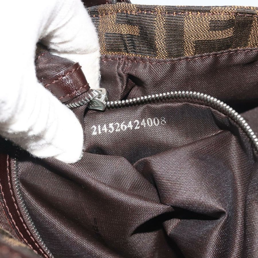 【日本直送】FENDI Zucca帆布Mamma Baguette單肩包 棕色銀色 正品 yk20687SAM-23
