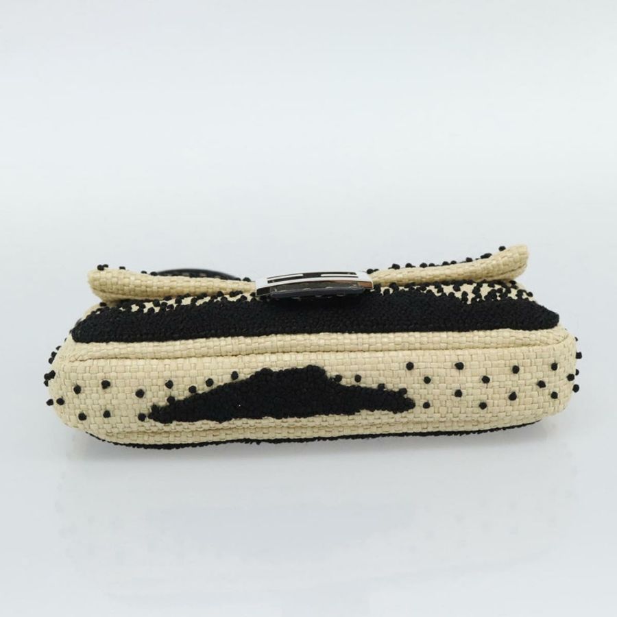 【日本直送】FENDI Celleria 花卉刺繡草編媽媽包 8BR101 Auth yk20689SM-7