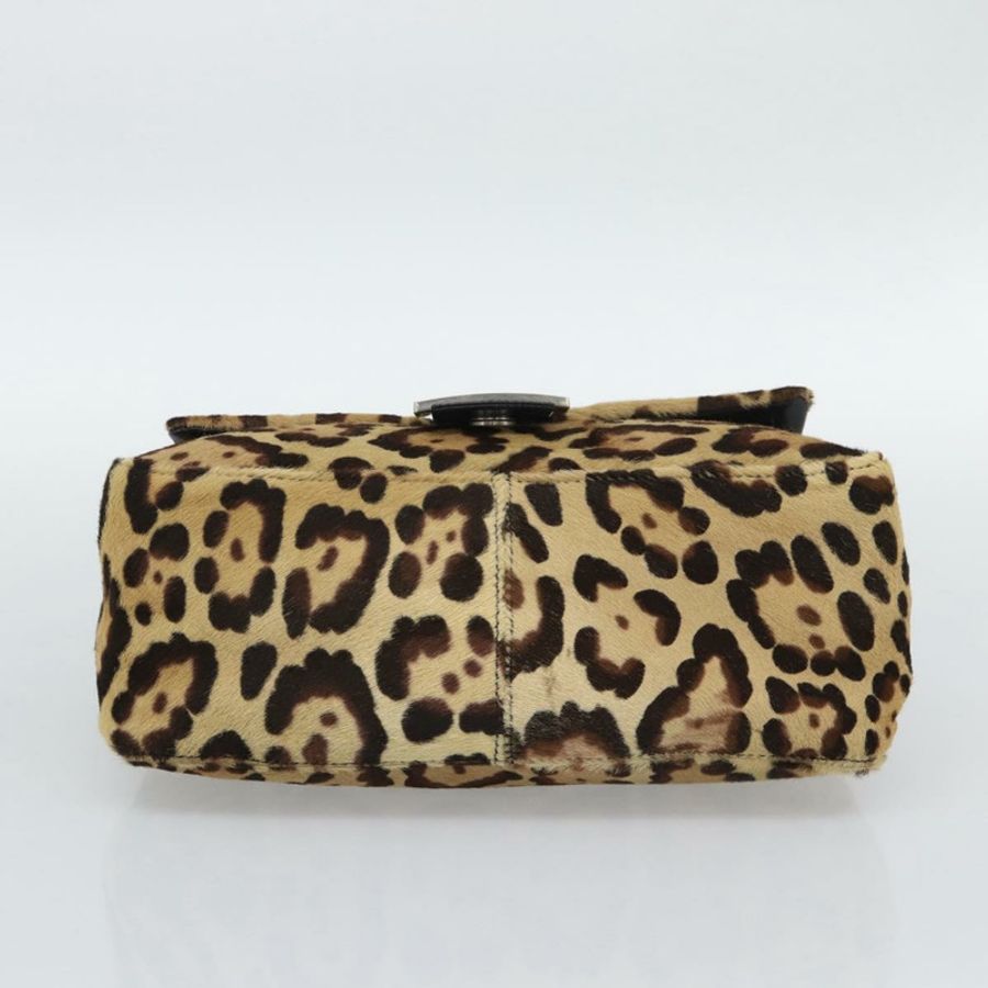 【日本直送】FENDI Mamma Baguette 肩背包 Harako 皮革 棕色 銀色 正品 yk20701SAM-8