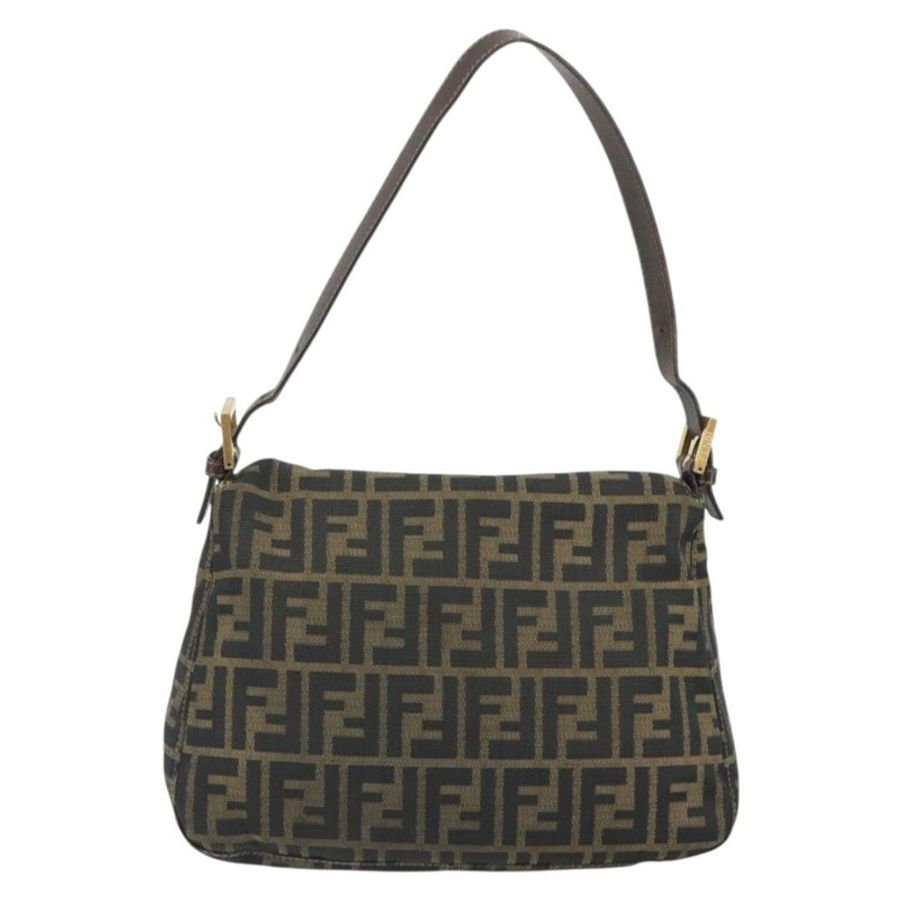 【日本直送】FENDI Zucca帆布Mamma Baguette單肩包 棕色金色 正品 yk20702SAM-2