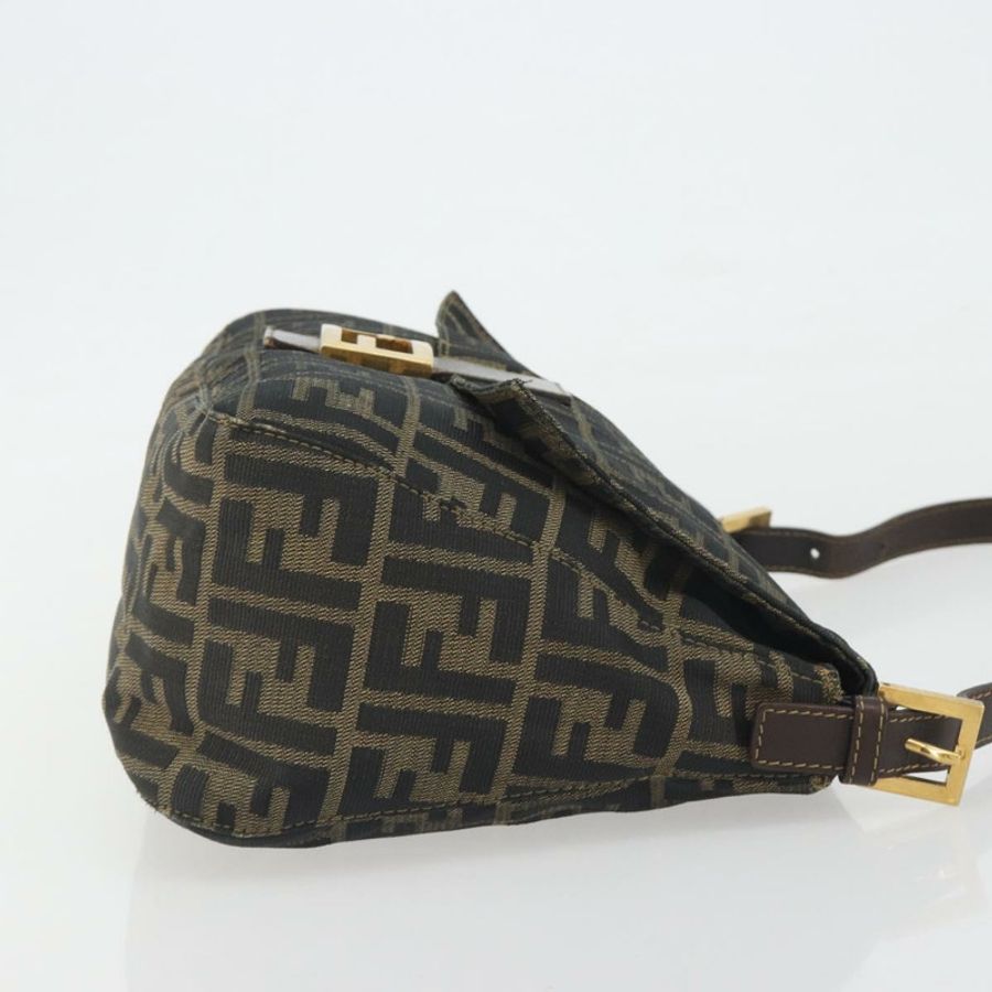 【日本直送】FENDI Zucca帆布Mamma Baguette單肩包 棕色金色 正品 yk20702SAM-3