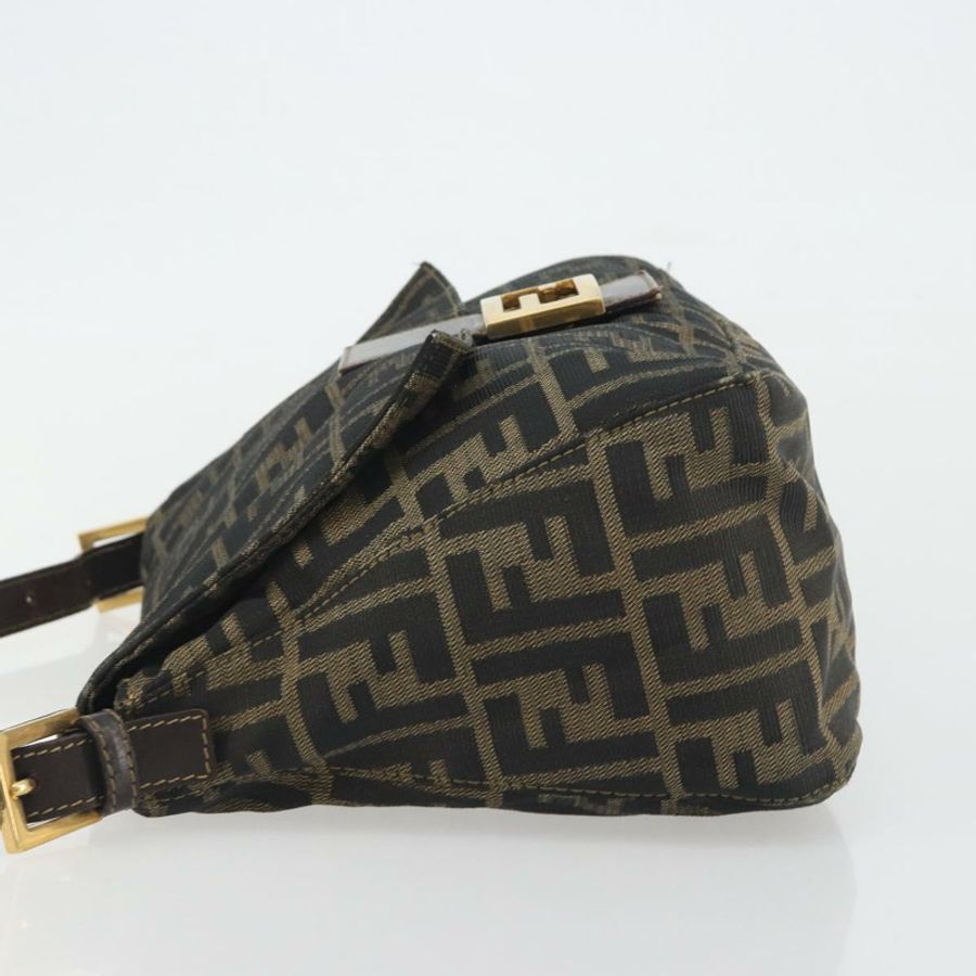 【日本直送】FENDI Zucca帆布Mamma Baguette單肩包 棕色金色 正品 yk20702SAM-4