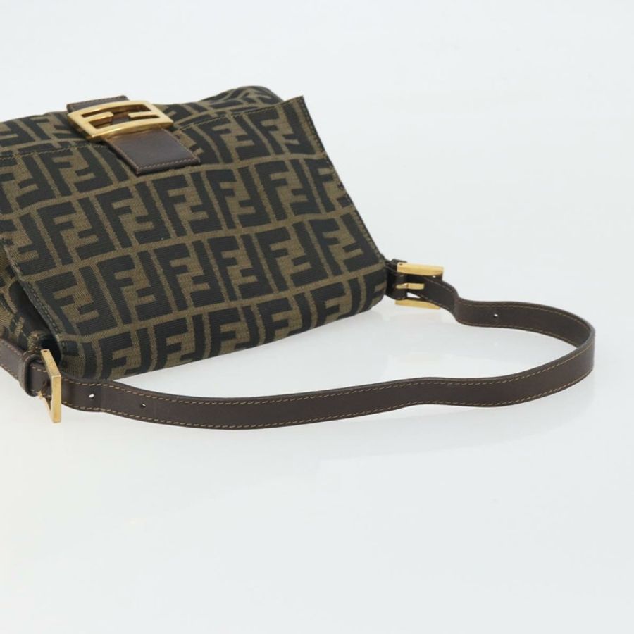 【日本直送】FENDI Zucca帆布Mamma Baguette單肩包 棕色金色 正品 yk20702SAM-6