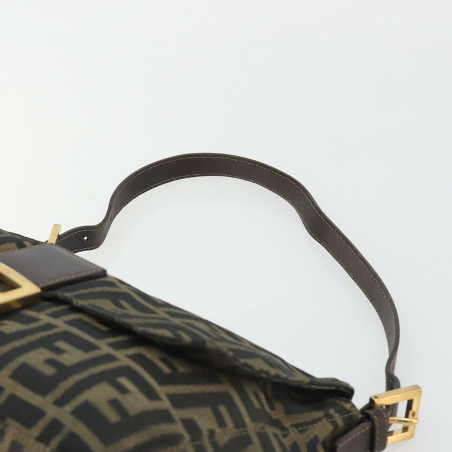 【日本直送】FENDI Zucca帆布Mamma Baguette單肩包 棕色金色 正品 yk20702SAM-7