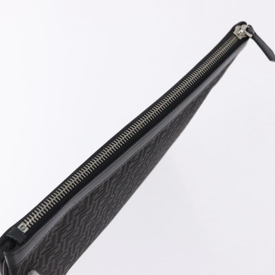 【日本直送】FENDI Zucchino 帆布手拿包 黑色 正品 ki6765V-5