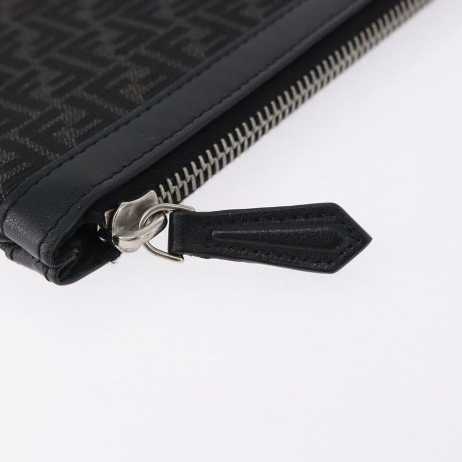 【日本直送】FENDI Zucchino 帆布手拿包 黑色 正品 ki6765V-11