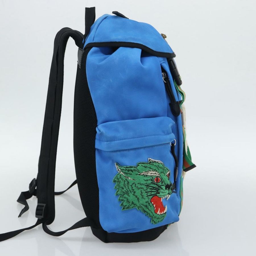 【日本直送】GUCCI帆布雙肩包 藍黑色 429037 正品 ka5328A-3